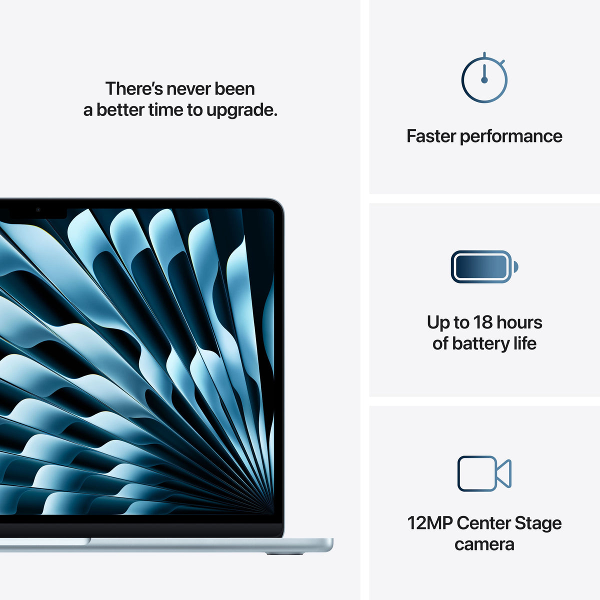 Apple - MacBook Air 13-inch Laptop - Apple M4 chip Built for Apple Intelligence - 16GB Memory - 512GB SSD - Sky Blue