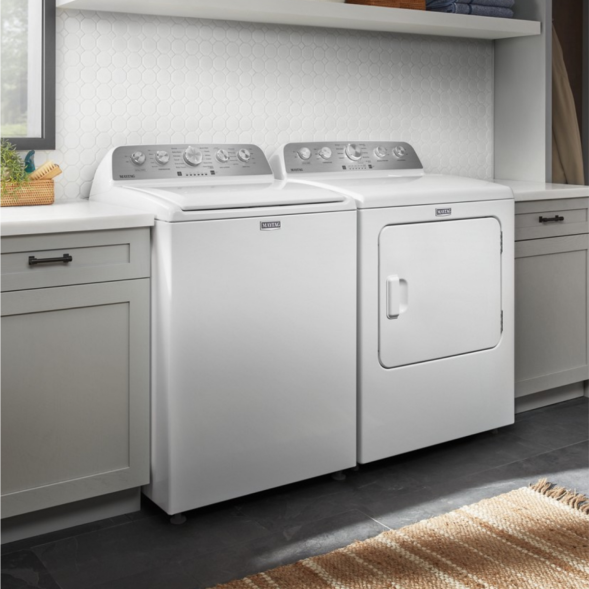 Maytag - 7.0 Cu. Ft. Electric Dryer with Extra Power Button - White