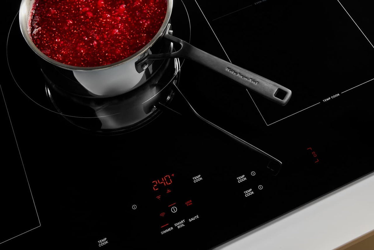 KitchenAid - 36 in. Wide 5 element Electric Induction Cooktop withTemp Cook Induction Technology - Black