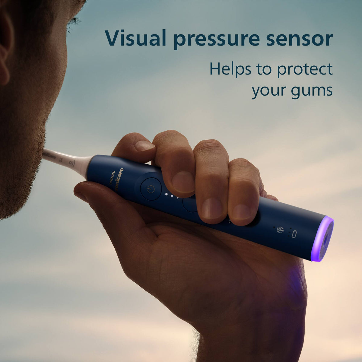 Philips Sonicare - 6500 Electric Toothbrush - Next-Generation Sonicare Technology, 9 Brush Settings, Travel Case - Navy