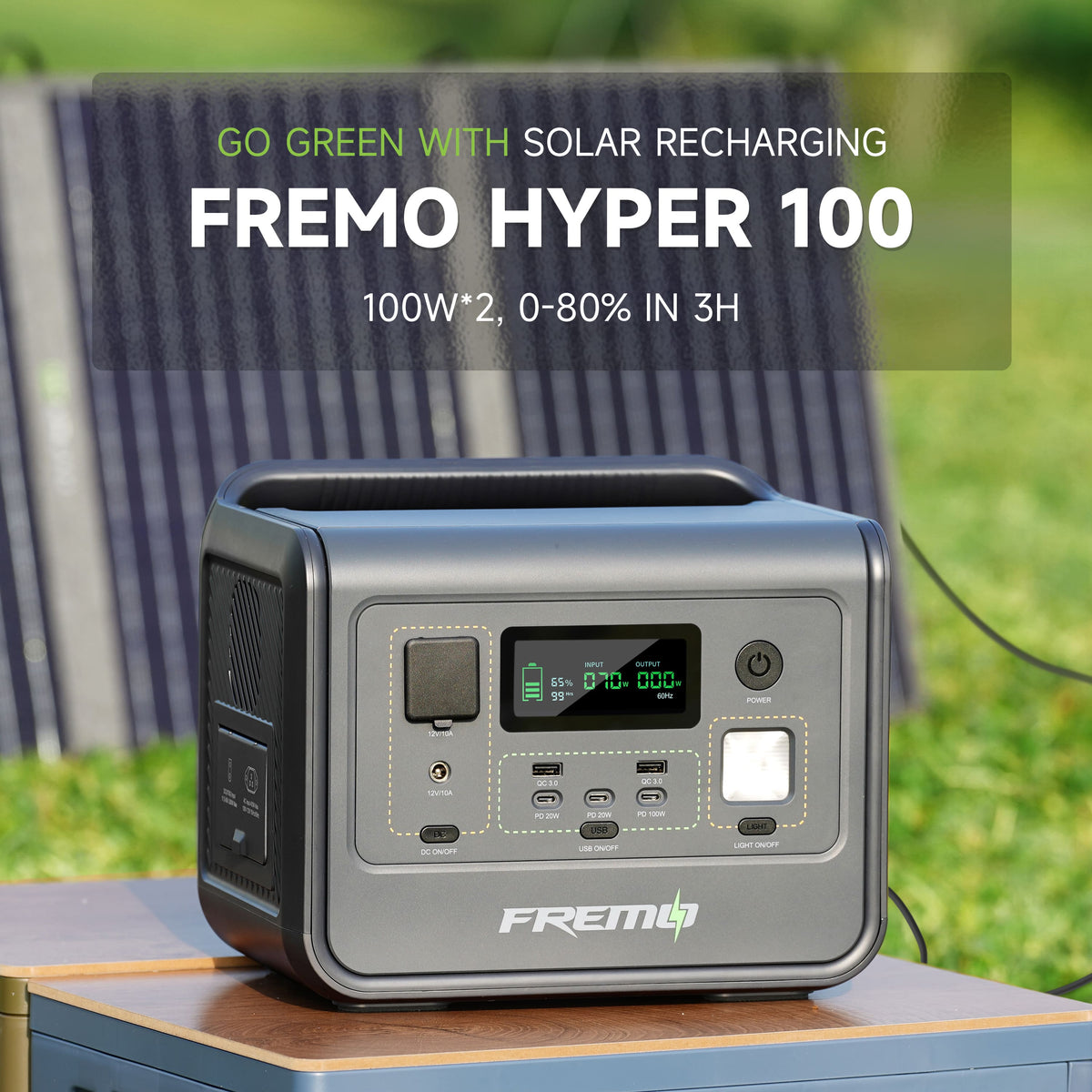 Fremo - X800 Portable Power Station (512 Wh Capacity) - Gray