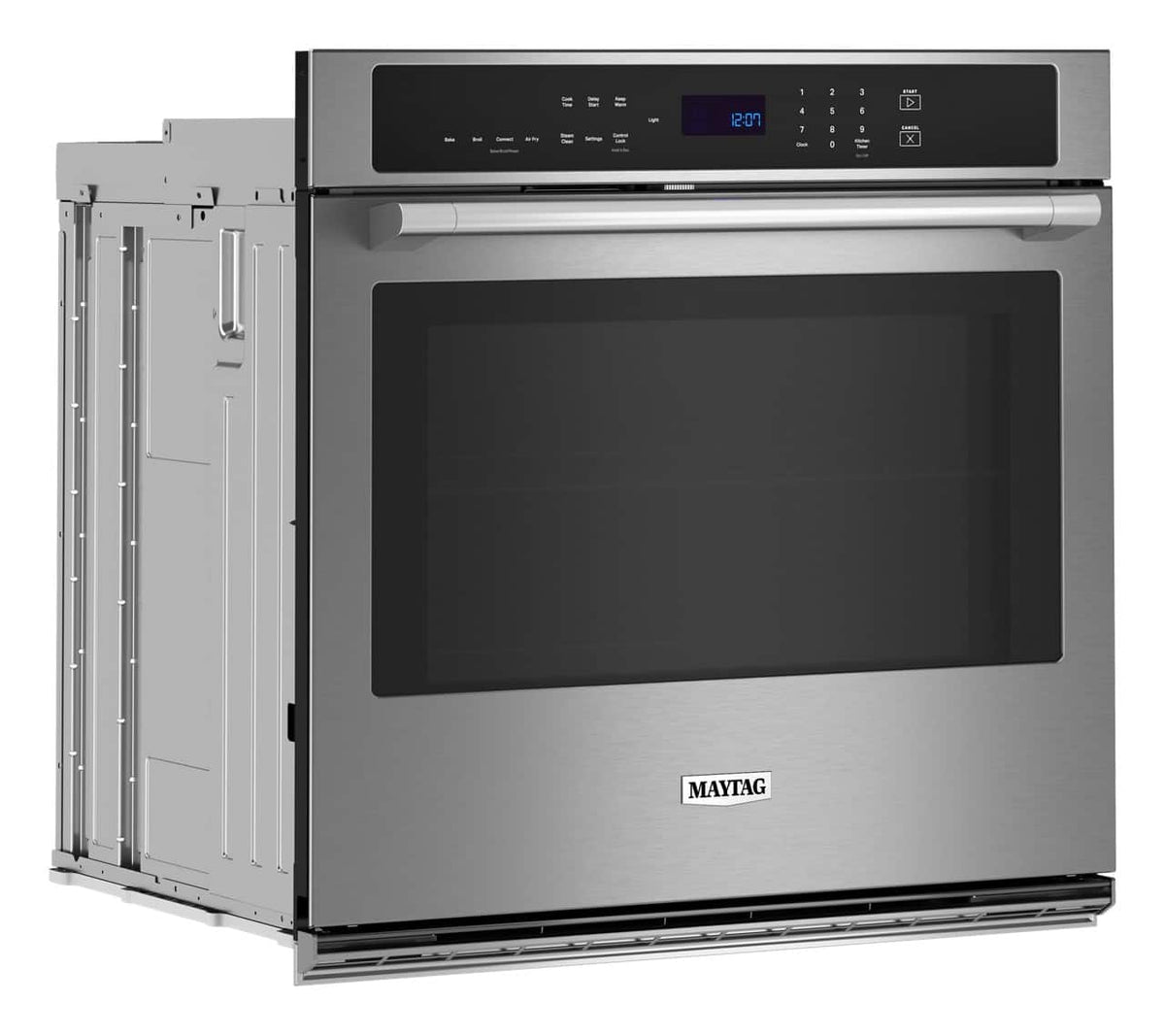 Maytag - 30-Inch Wide Single Wall Oven with EvenAir TRUE Convection System - 5.0 Cu. Ft - Fingerprint-Resistant Stainless Finish