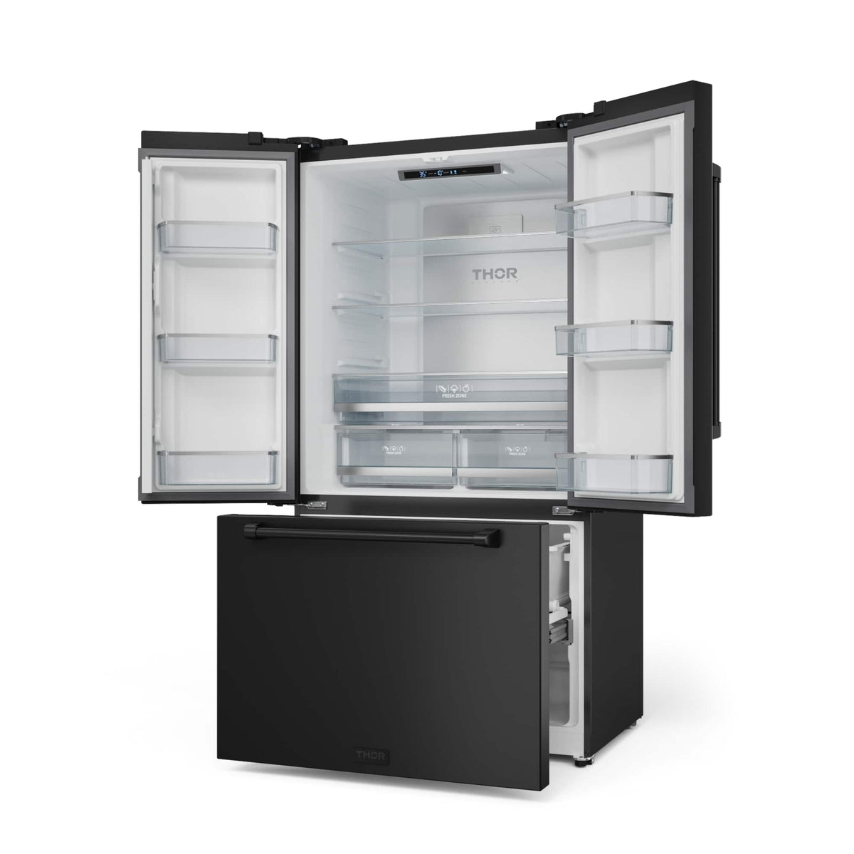 36 in. Wide Gordon Ramsay Series by Thor Kitchen 20.3 Cu. Ft. Counter Depth Refrigerator - Black