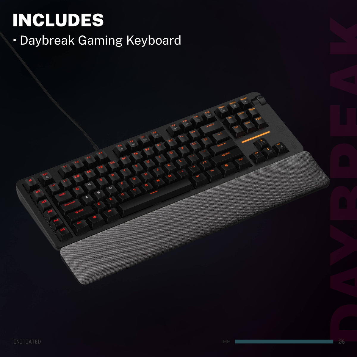 JLab - Daybreak TKL Wired Magnetic Gaming Keyboard - Black