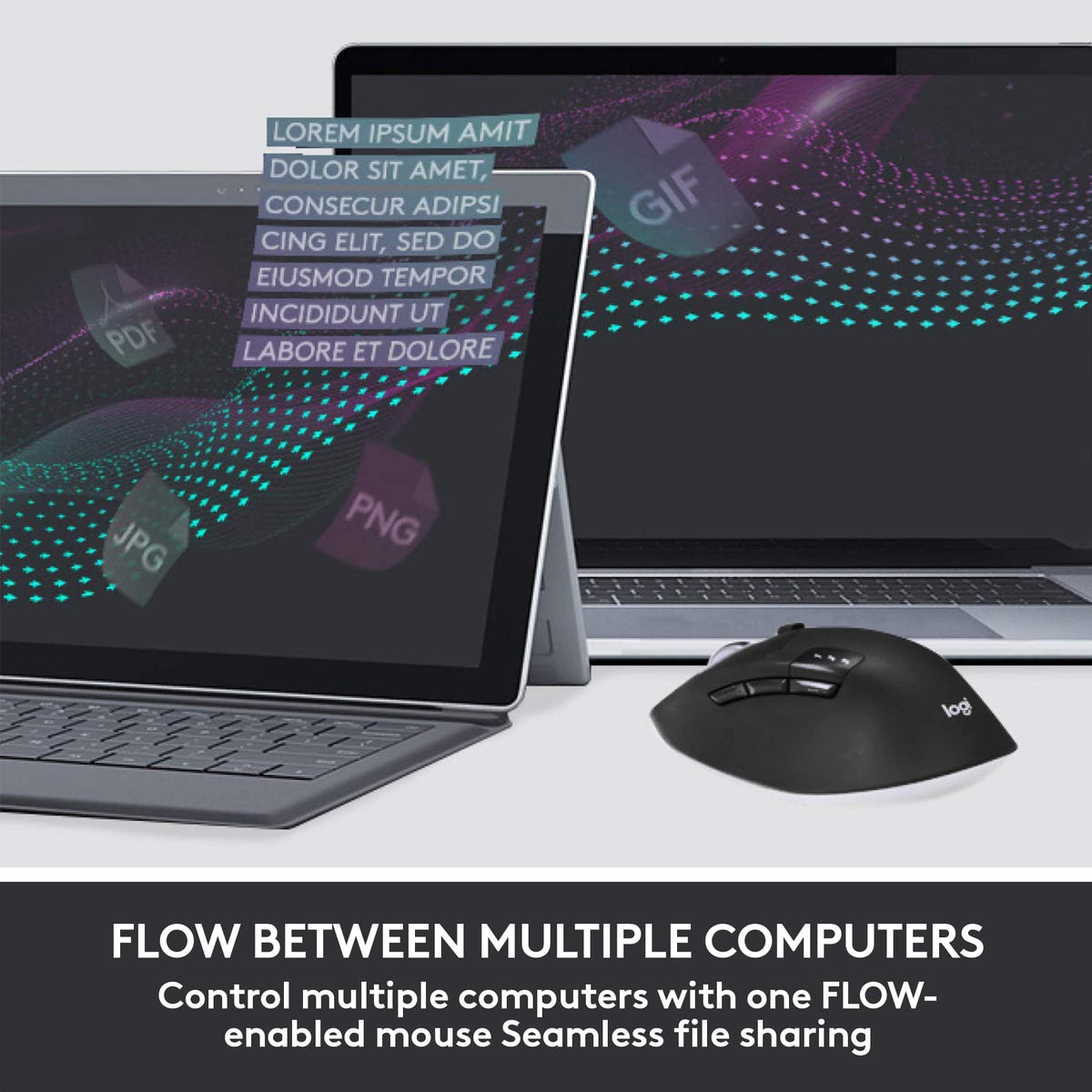 Logitech - MK850 Performance Full-size Wireless Membrane Keyboard and Mouse Combo for PC and Mac - Black