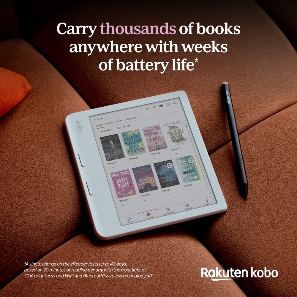 Kobo - Libra Colour | eReader | 7" Glare-Free Colour E Ink Kaleido 3 Display | Dark Mode Option | Waterproof - 2024 - Black