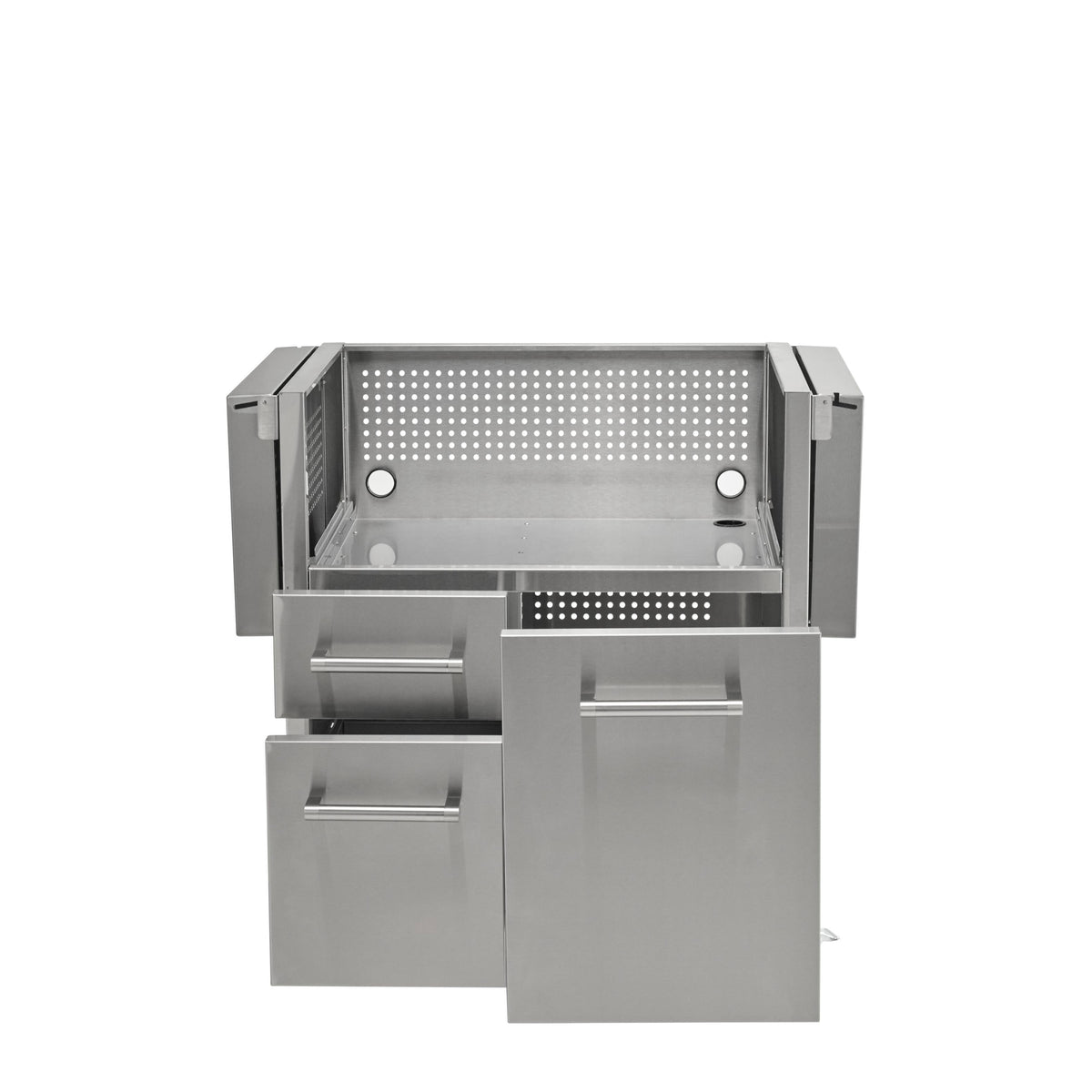 Coyote Outdoor Living - cart for 30" Flat Top Grill - Stainless Steel