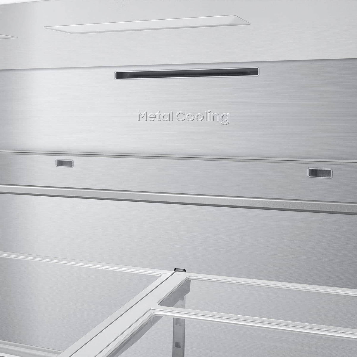 Samsung - 36 in. Wide Bespoke 23 cu. ft. Counter Depth 4-Door French Door Refrigerator with AI Family Hub+ - White Glass