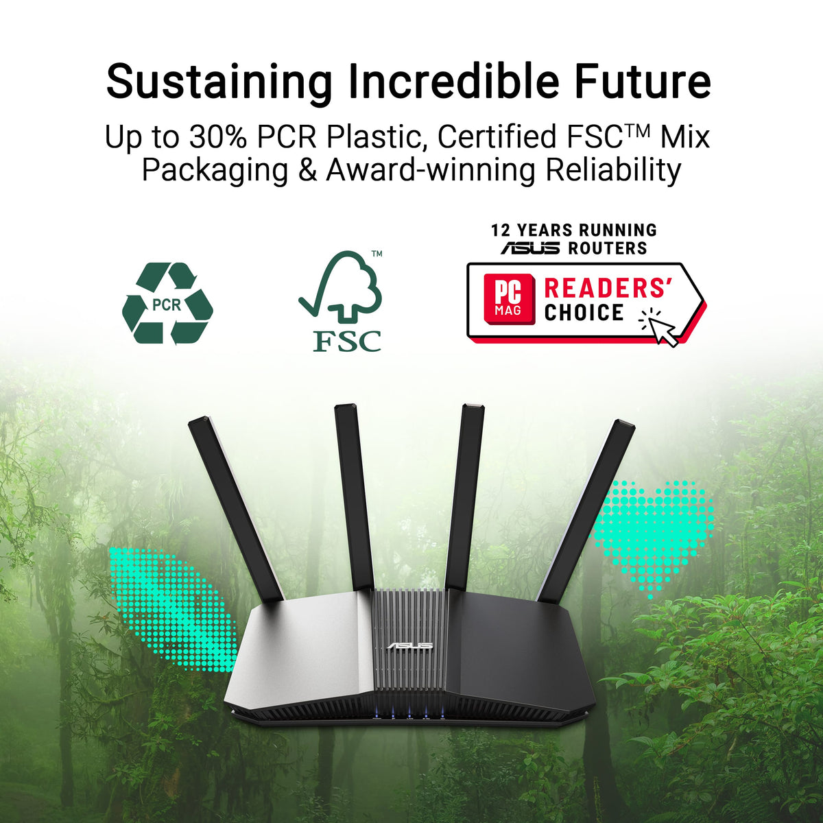 ASUS - RT-BE82U BE6500 Dual-Band Wi-Fi 7 Router - Black