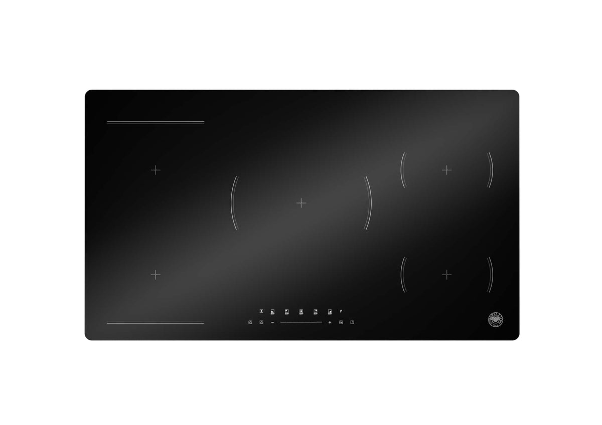Bertazzoni - 36 in. Wide 5 Element Induction Cooktop with Five Induction Heat Zones - Black