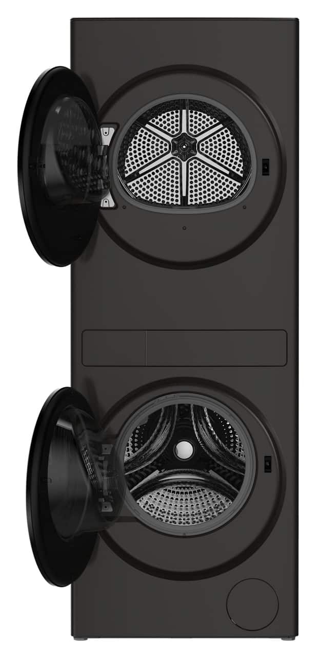Whirlpool - 2.7 Cu. Ft. Washer and 4.3 Cu. Ft. Electric Dryer Ventless Heat Pump Laundry Tower and Energy Star - Titanium Metallic