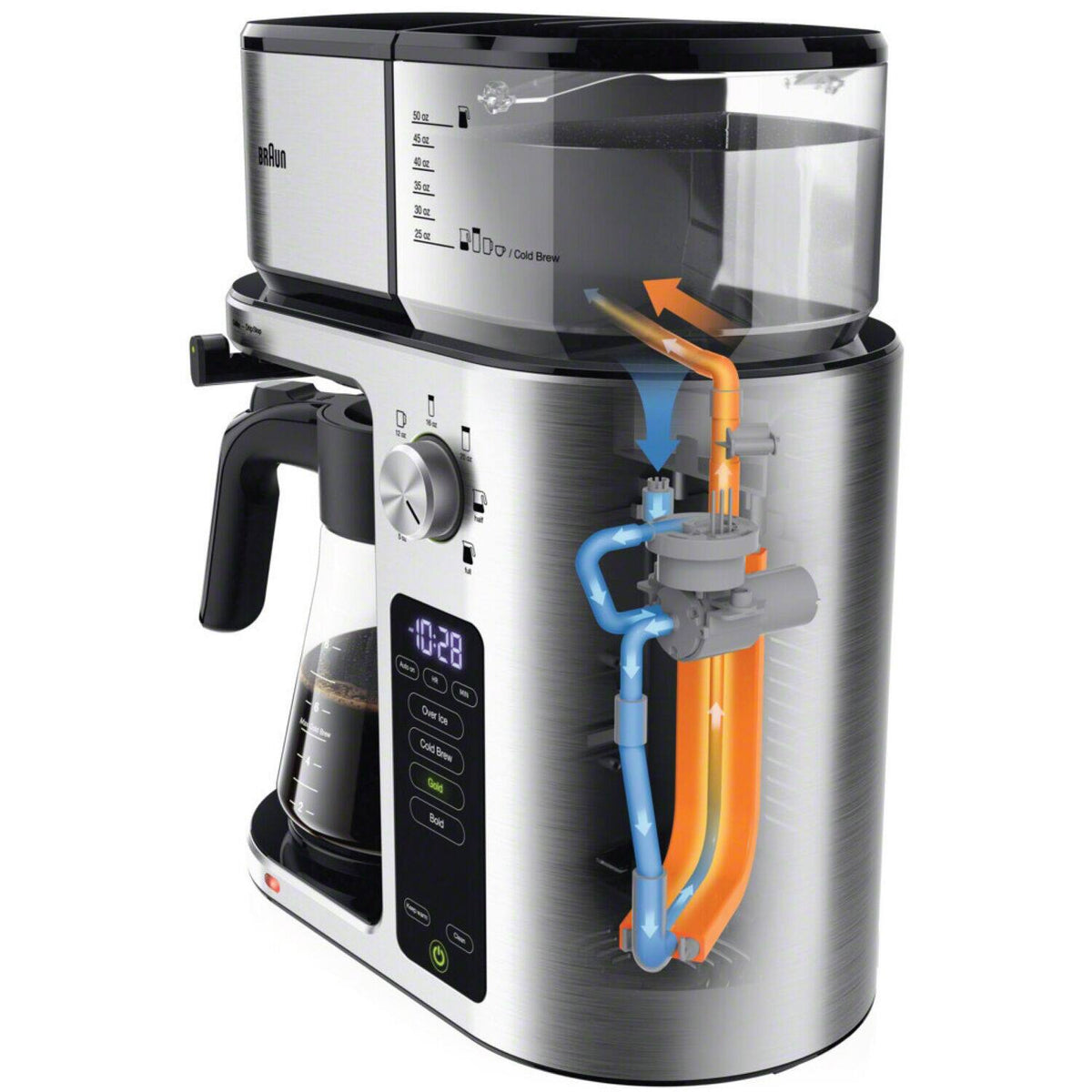 Nespresso - MultiServe KF9270 Drip Coffee Maker - Stainless Steel