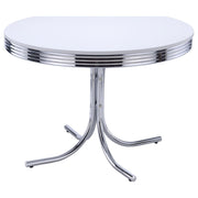 Retro Round Dining Table - White
