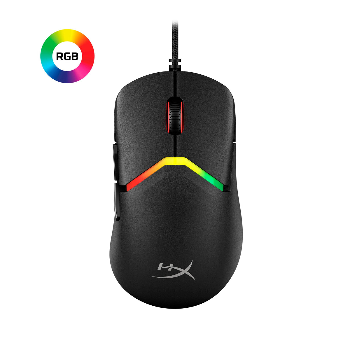 HyperX - Pulsefire Saga Lightweight Wired Optical Gaming Mouse with RGB Lighting - Wired - Black