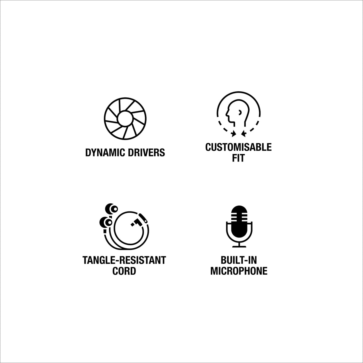 Marshall - Mode USB-C In-ear Wired Earbuds with Built-in Microphone, Customizable Fit, Tangle-resistant Cord and Dynamic Drivers - Black