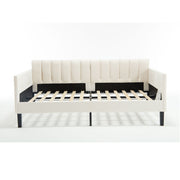 Elena - Boucle Upholstered Daybed, Ribbed Tufted Backrest