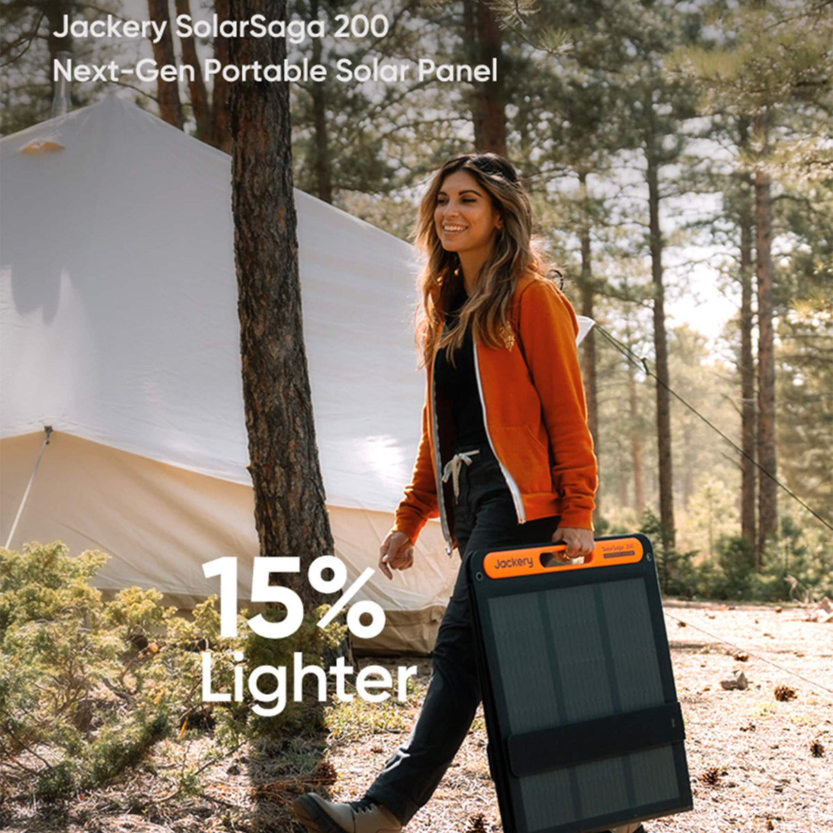 Jackery - SolarSaga Portable Panel 200W - Black