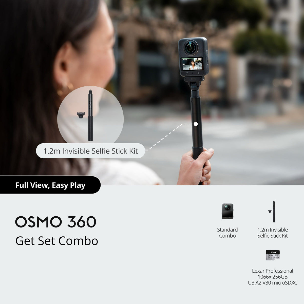 DJI - Osmo 360 Get Set Combo Action Camera - Black