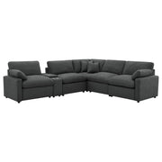 Hollander - 6 Piece Modular Power Reclining Sectional - Dark Gray