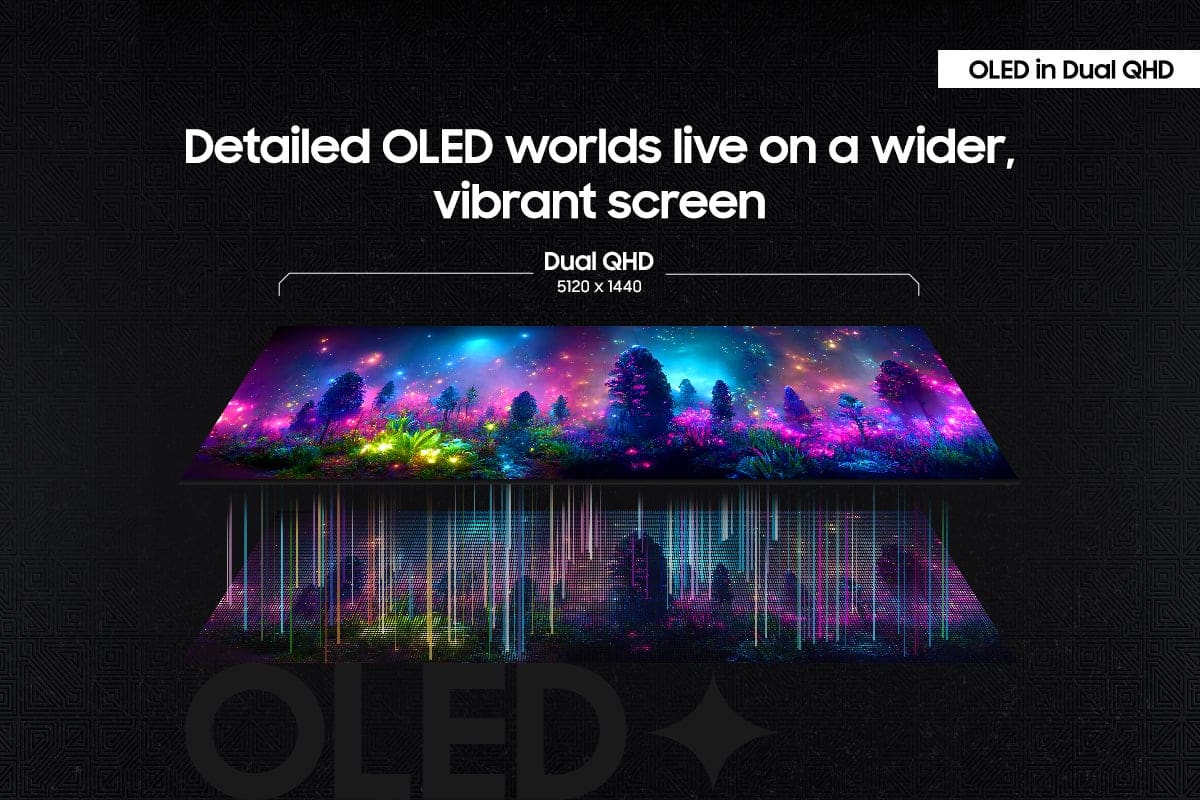 Samsung - 49" Odyssey OLED G9 (G93SD) Dual-QHD 240Hz 0.03ms G-Sync Compatible Curved Glare Free Gaming Monitor - Silver