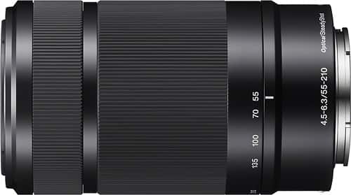 Sony - 55-210mm f/4.5-6.3 Telephoto Zoom Lens for Most Alpha E-Mount Cameras - Black