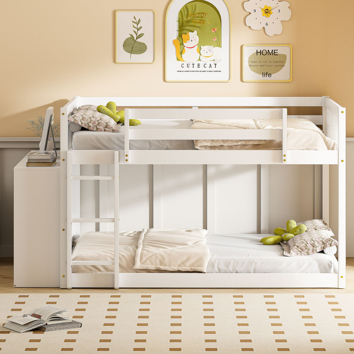 Bunk Bed With 4 Drawers And 3 Shelves