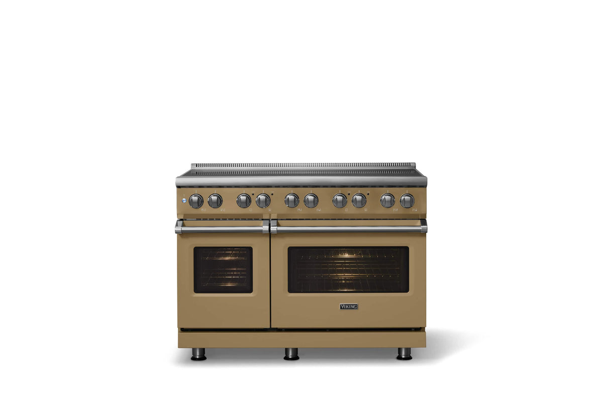 Viking - 48 in. Wide 6 Elements Pro 5 Series 7.3 Cu. Ft. Freestanding 6 Element Induction Convection Range - Golden Hour