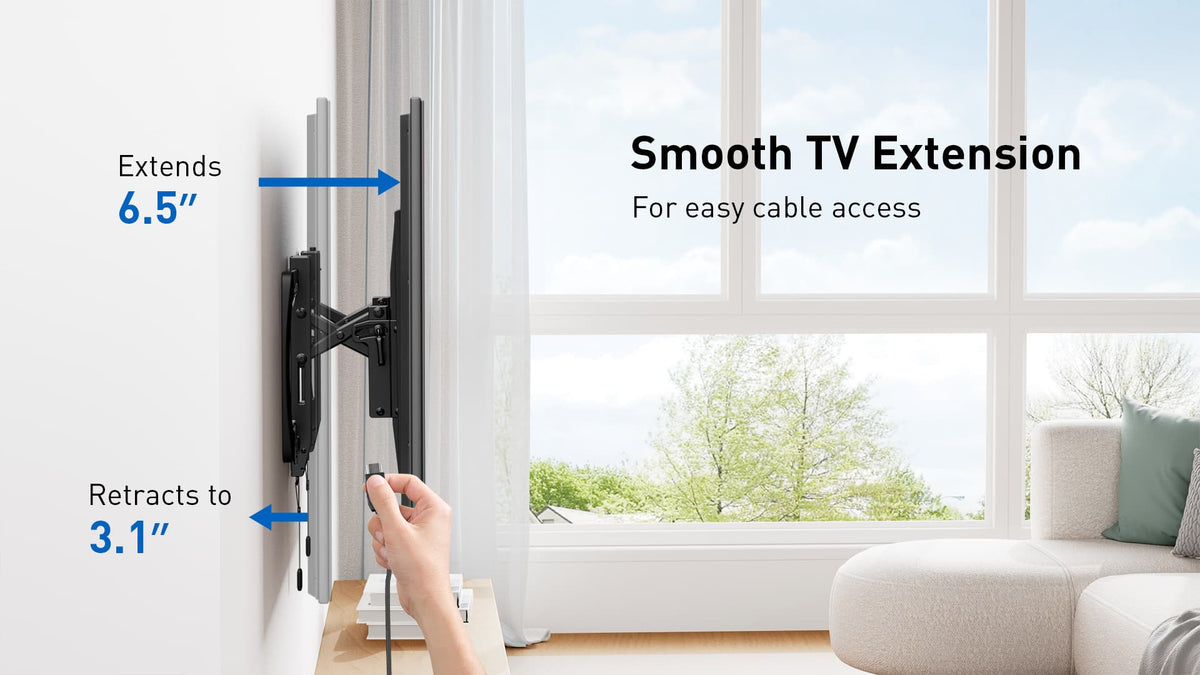 ErgoAV - 42″-98″ Extend & Tilt TV Mount - Black