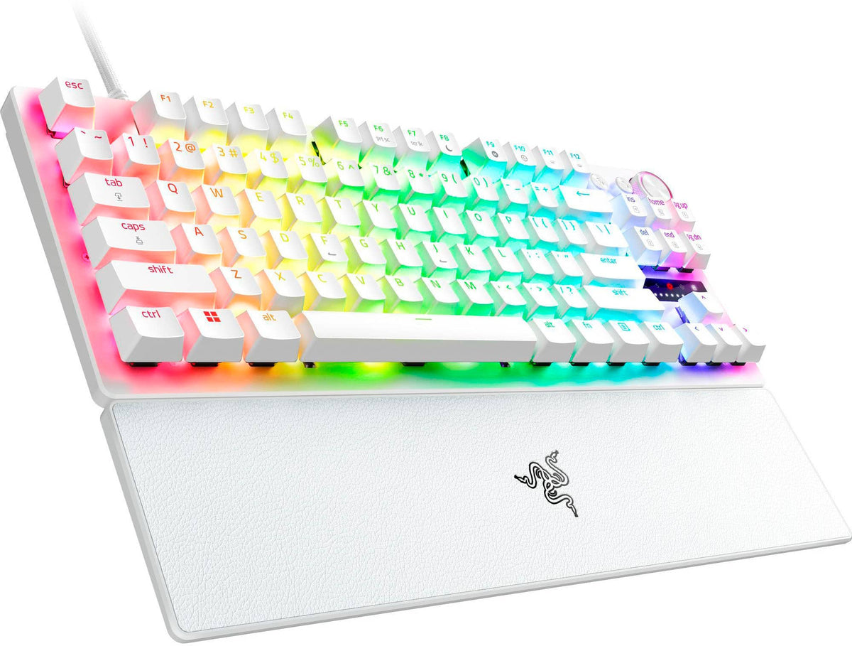 Razer - Huntsman V3 Pro TKL Wired Analog Optical Linear Switch Gaming Keyboard with Snap Tap - White
