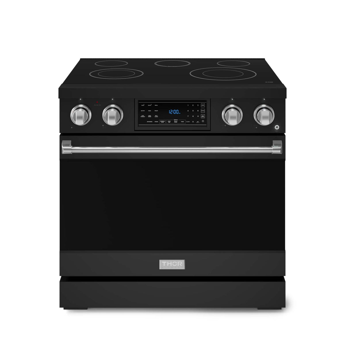 36 in. Wide 5 Elements Gordon Ramsay Series by Thor Kitchen 6.0 Cu.Ft Freestanding Electric Range with Stainless Handles - Black