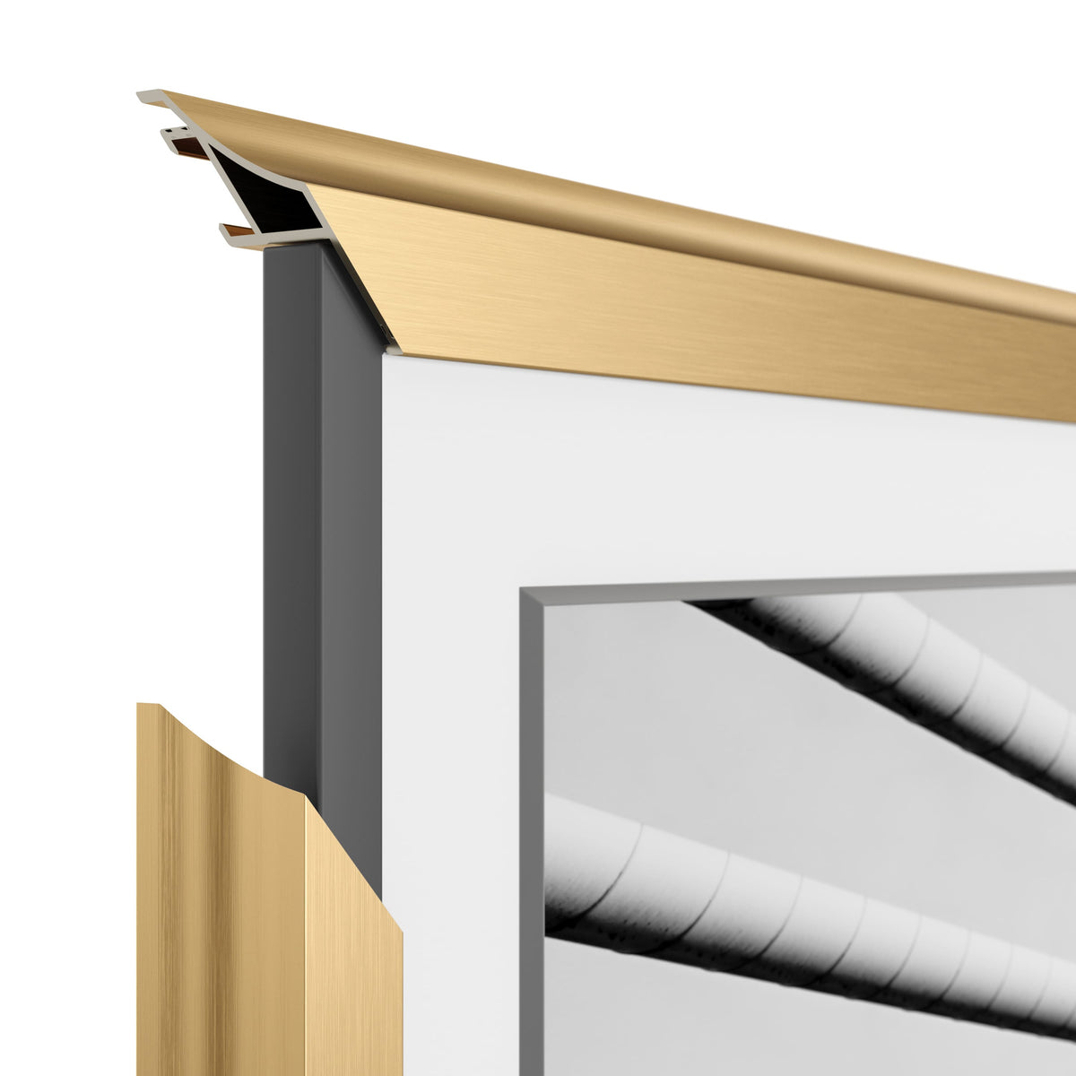 Deco TV Frames - Alloy Scoop Bezel for Samsung The Frame and Frame Pro TV - 65" - Pale Gold