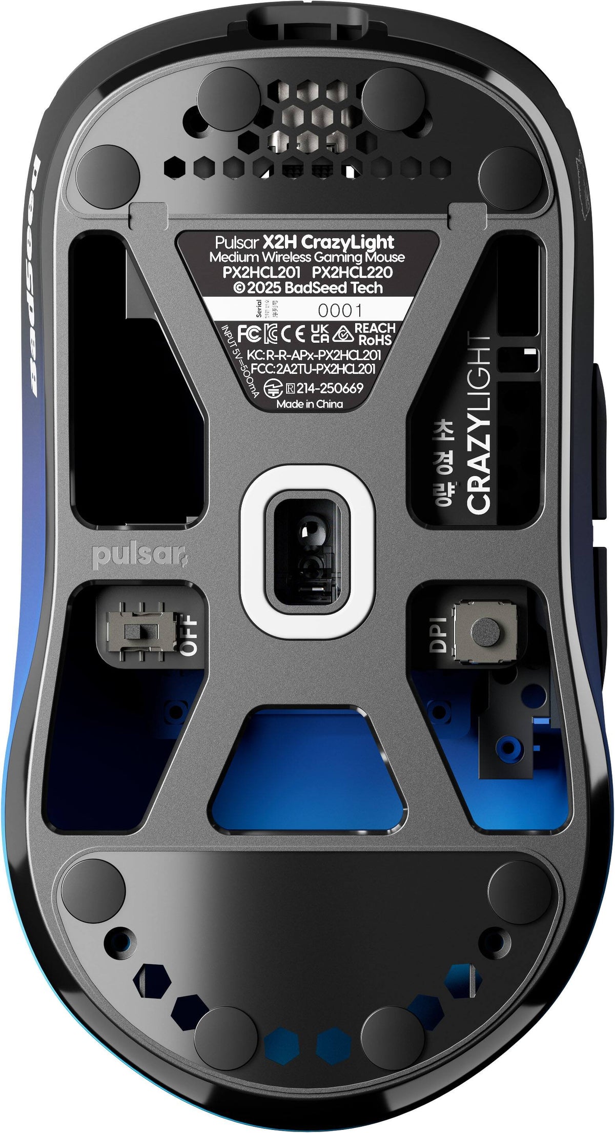 Pulsar - X2H CrazyLight Mini Wireless Optical Gaming Mouse - BadSeedTech Edition - Wireless - Badseed Tech