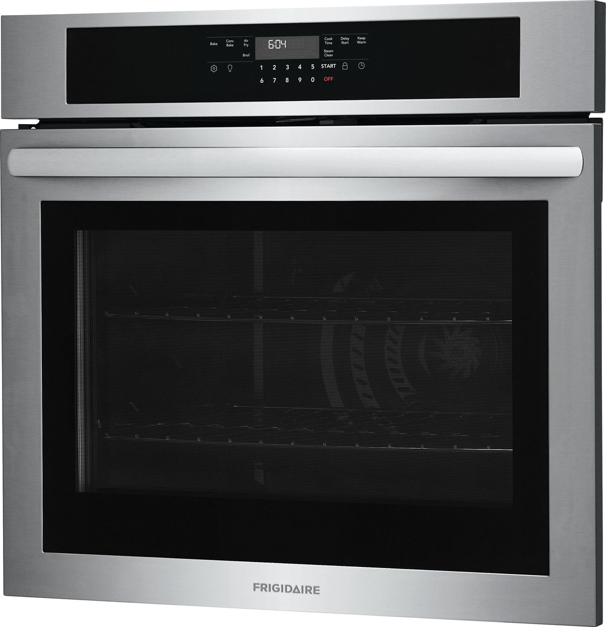 Frigidaire - 30" Built-In Electric Single Wall Oven with Convection Bake and Air Fry - Stainless Steel