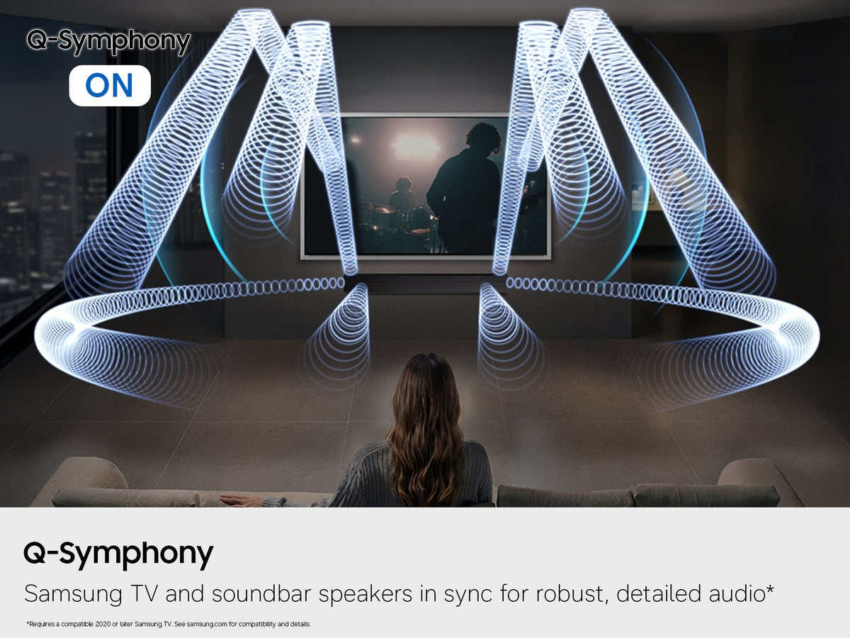 Samsung - Q-Series 7.1.2 ch Soundbar with Built-In Woofers - Graphite Black