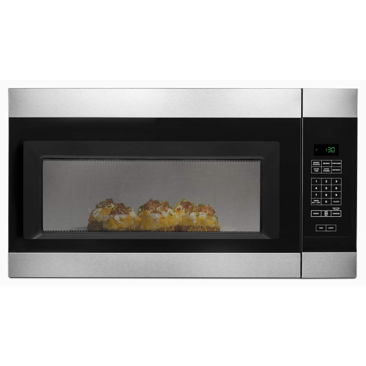Amana - 1.6 Cu. Ft. Over-the-Range Microwave with Add 0:30 Seconds - Stainless Steel