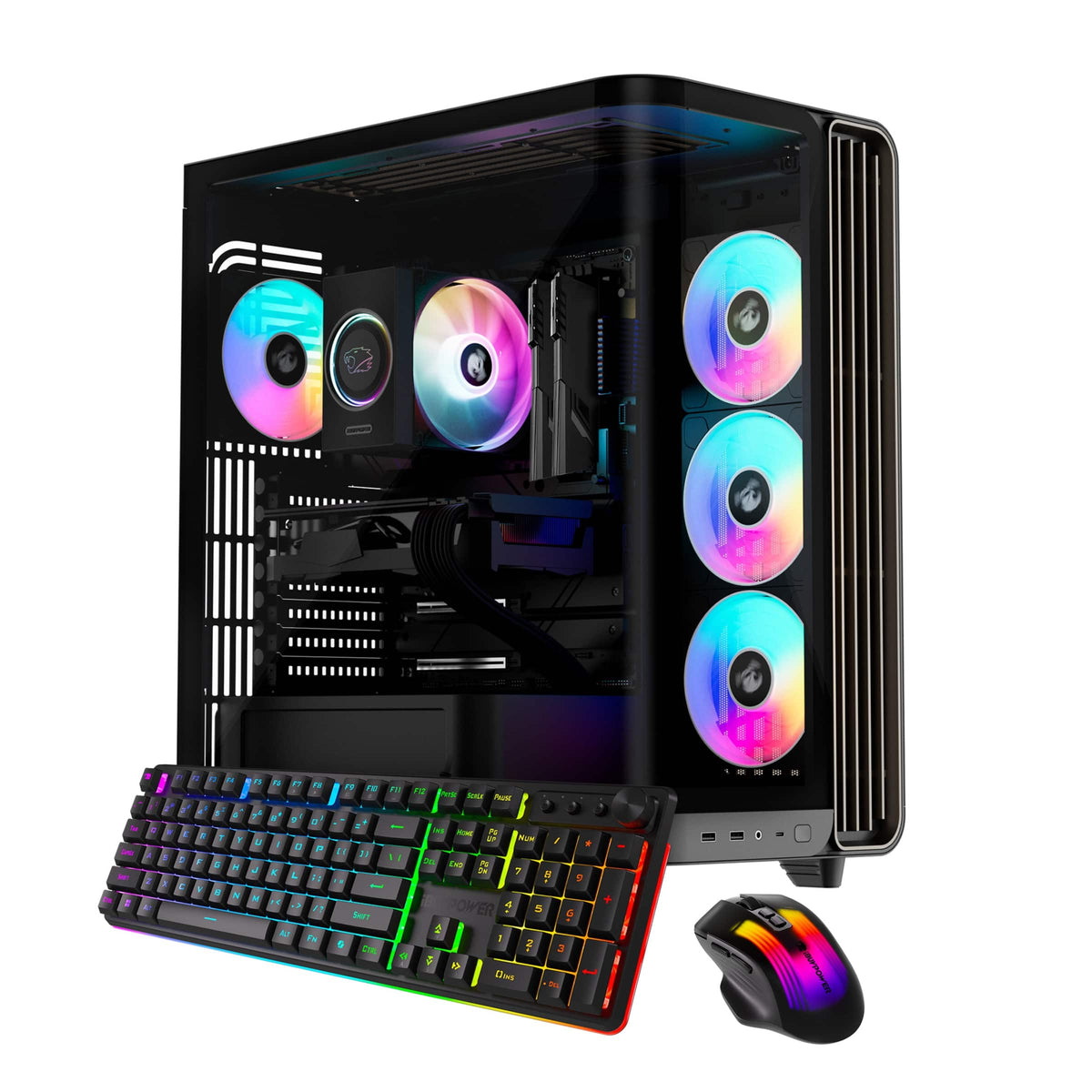 iBUYPOWER - Trace Gaming Desktop PC Intel Core Ultra 7 265F 2025 NVIDIA GeForce RTX 5070 12GB 32GB DDR5 2TB SSD Storage - Black