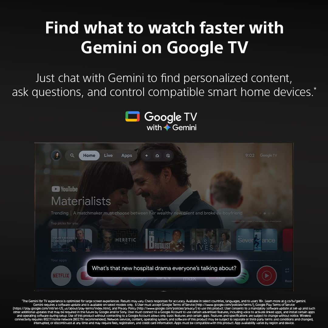 Sony - 55" class BRAVIA 3 II 4K HDR LED Google TV with Gemini (2026)