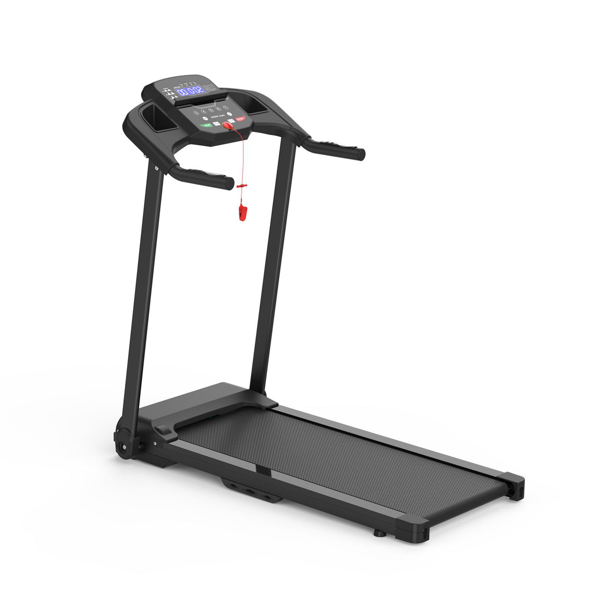 Cinta de correr plegable de 2,5 HP eléctrica para el hogar - Negra