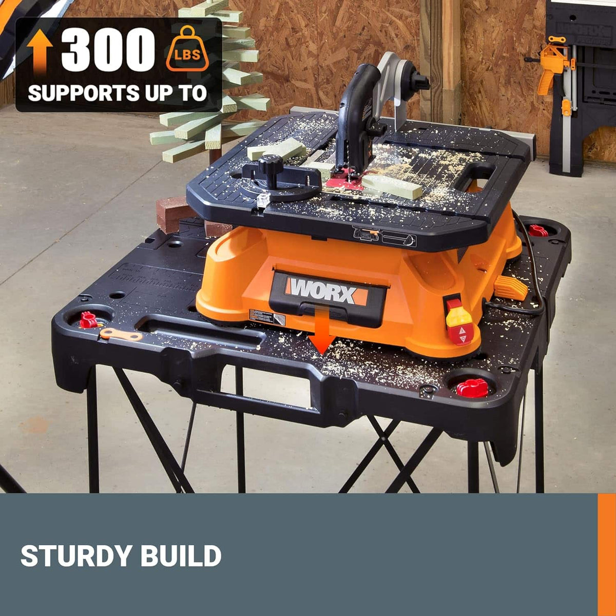 WORX - Sidekick Portable Work Table - Black