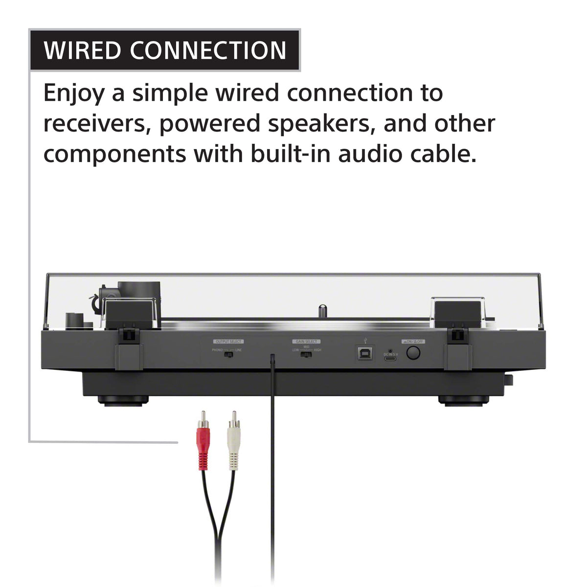 Sony - PS-LX3BT Full Auto Playback Turntable with Bluetooth® Connectivity - Black