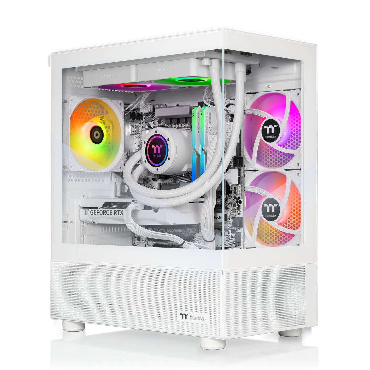 Thermaltake - LCGS View u2670S-170 Gaming Dsktp Intel Core Ultra 7 2025 32GB RGB Memory NVIDIA GeForce RTX 5070 1TB SSD NVMe M.2 WiFi - White