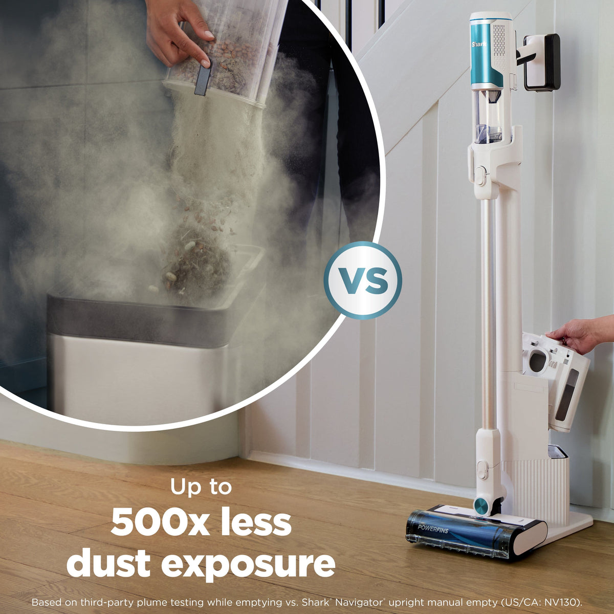 Shark - Clean & Empty, Cordless Stick Vacuum with 1.3L Auto-Empty System, HEPA, Up tp 40 Min Runtime - White