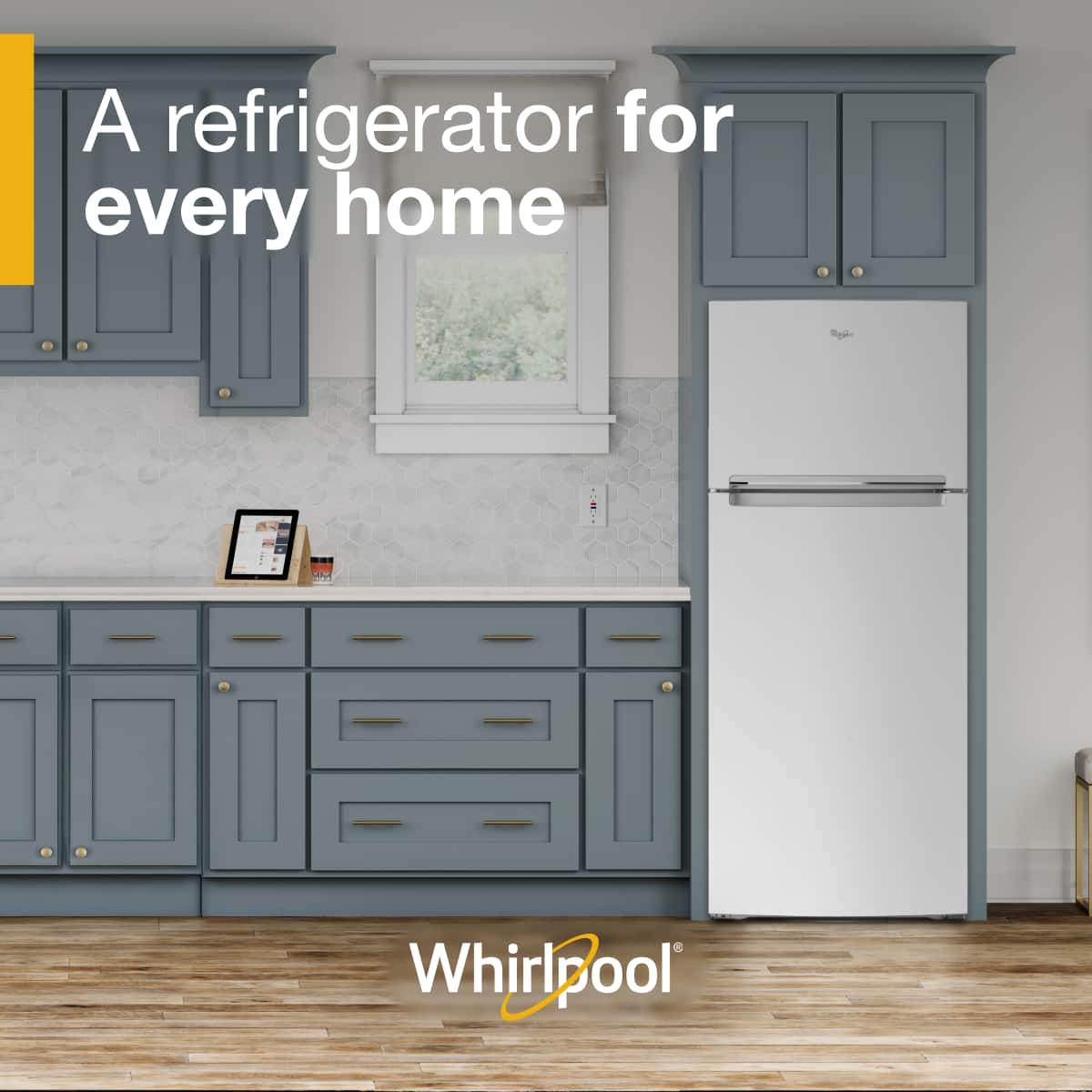 Whirlpool - 18 Cu. Ft. Wide Refrigerator Compatible With The EZ Connect Icemaker Kit - White