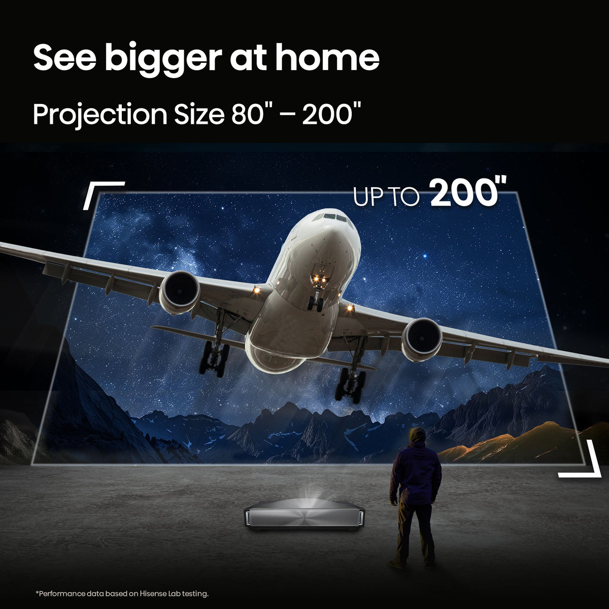 Hisense - Hisense-PX4 Pro Triple Laser Smart UST Projector,3500 Lumens,IRIS,80"-200",4K,DLP,HDR,IMAX Enhanced,Dolby Vision/Atmos - Gray