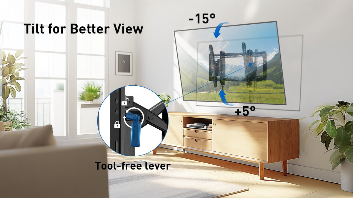 ErgoAV - 42″-98″ Extend & Tilt TV Mount - Black