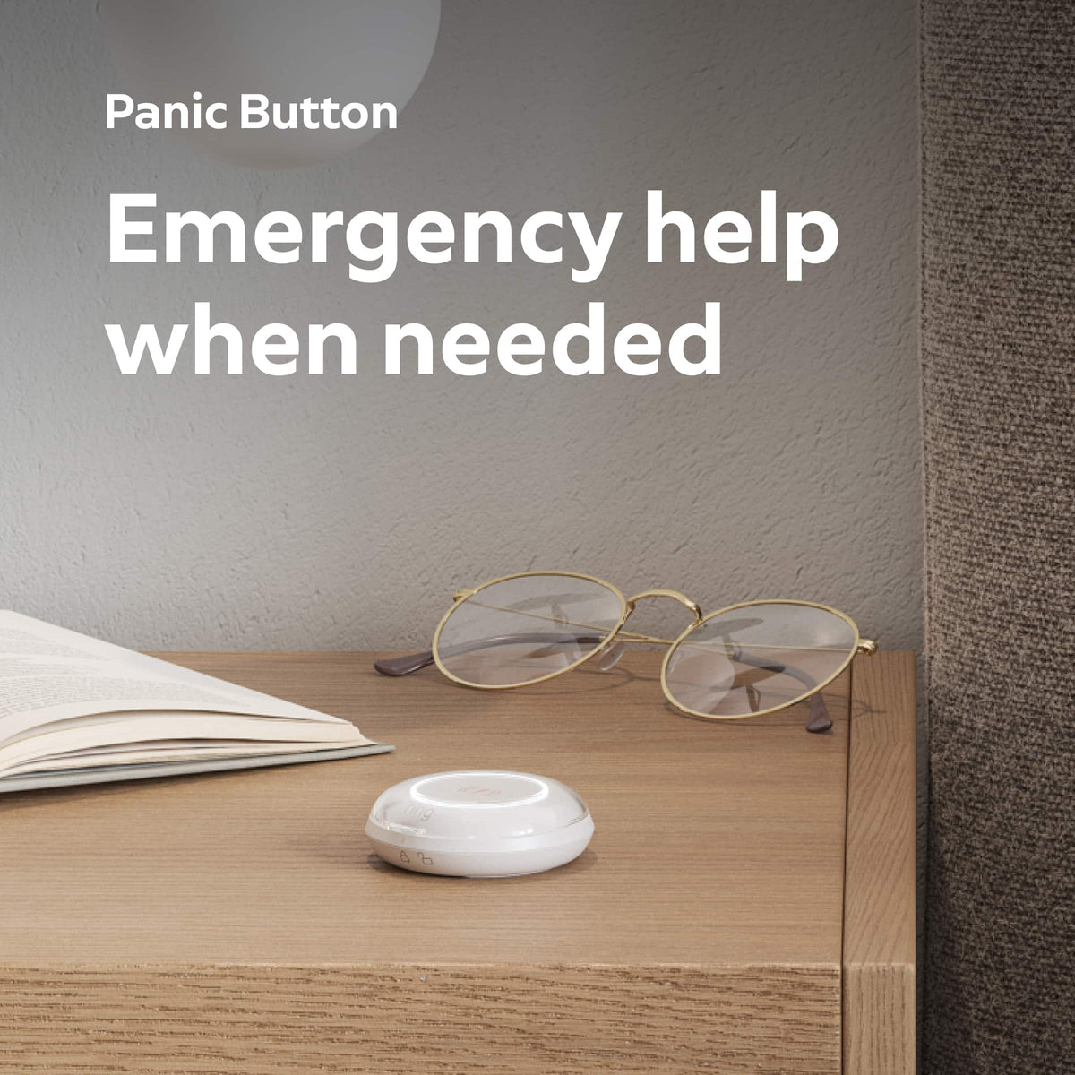 Ring - Outdoor Cam 2K Battery-Powered with Window & Door Sensor, Glass Break Sensor, and Panic Button - White