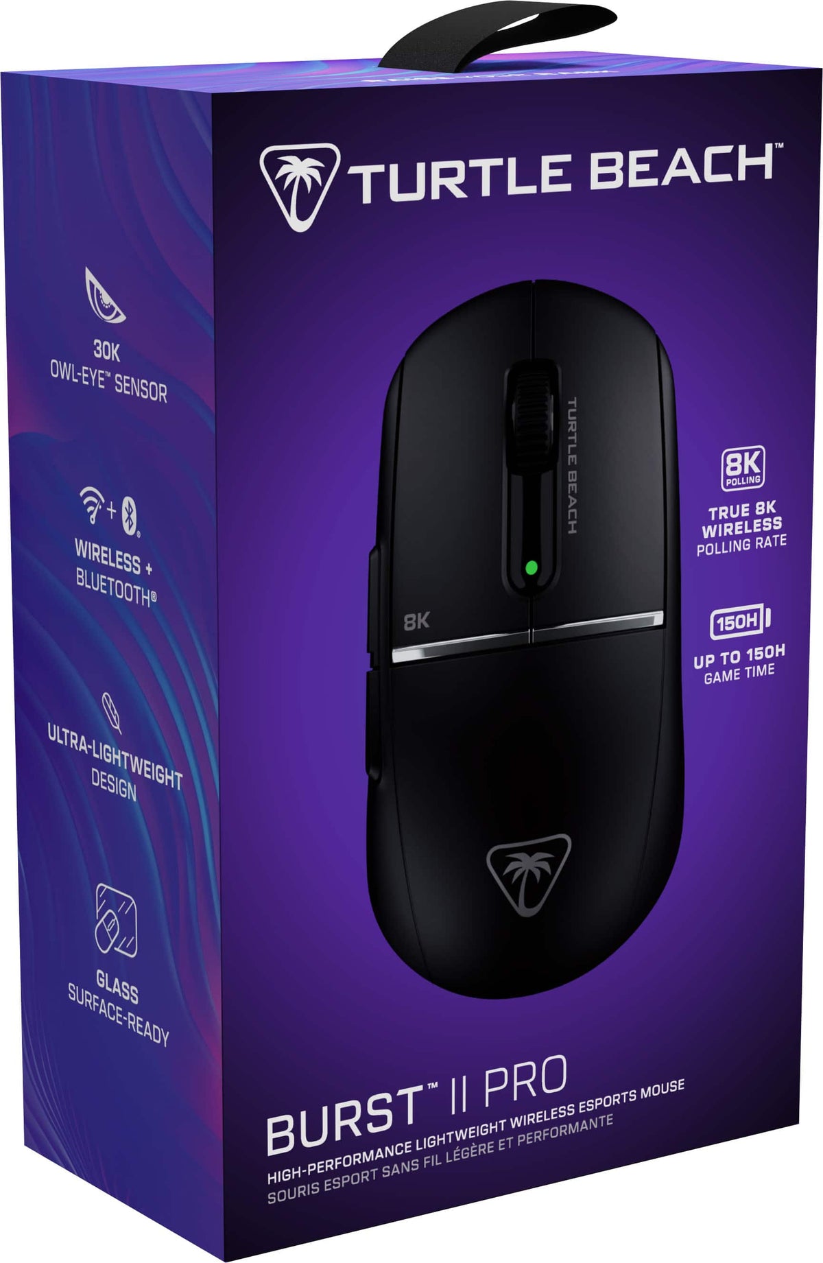 Turtle Beach - Burst II Pro High-Performance Ultra-Lightweight Wireless Optical Esports Gaming Mouse - Wireless - Black