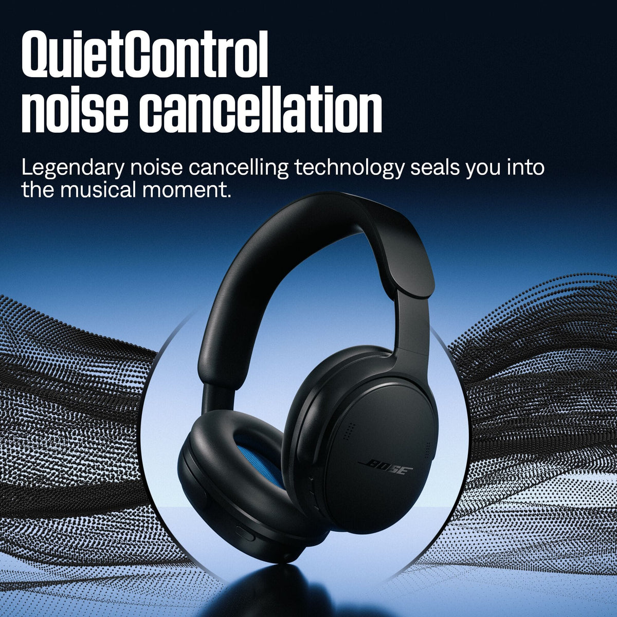 Bose - QuietComfort Headphones (2nd Gen) - Wireless, Over Ear, Active Noise Cancelling, Immersive Audio, USB-C Charging - Black