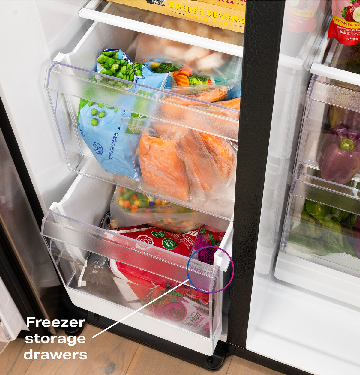 GE Profile - 36 in. Wide 23.5 Cu. Ft. Counter-Depth Side-By-Side Smart Refrigerator with Hands-Free AutoFill - Stainless Steel