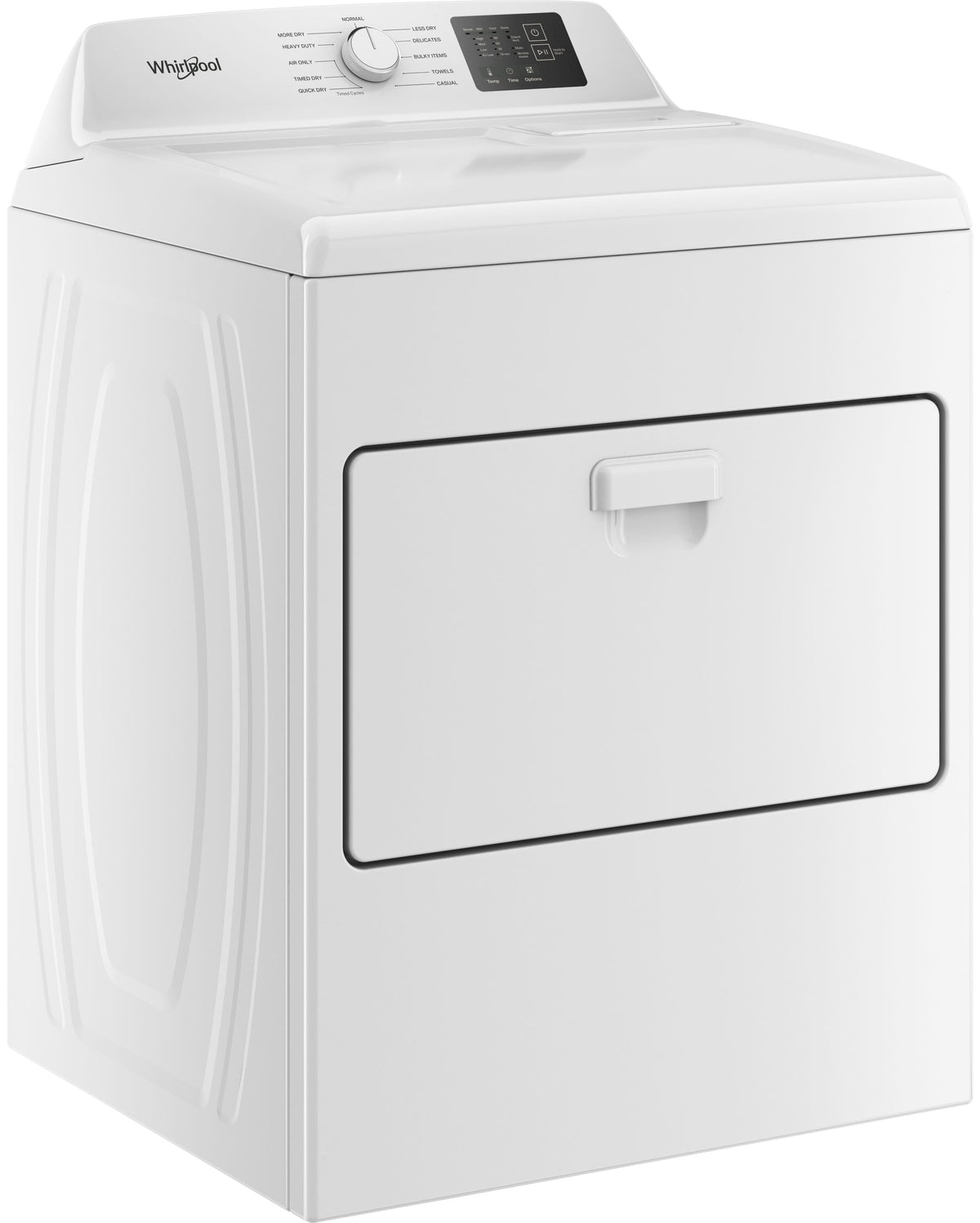 Whirlpool - 7.0 Cu. Ft. Electric Dryer with Adaptive Dry and Top Venting - White